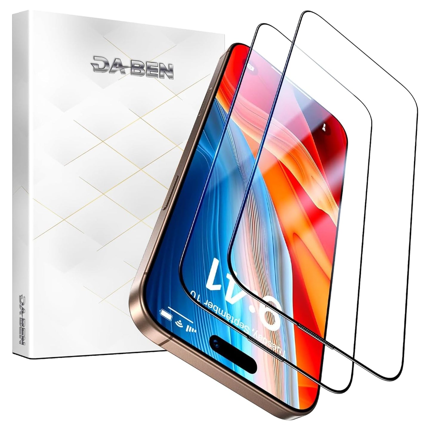DABEN NovaArmour Tempered Glass Screen Protector Guard for iPhone 16 Pro Max, ESD - 1 Pack
