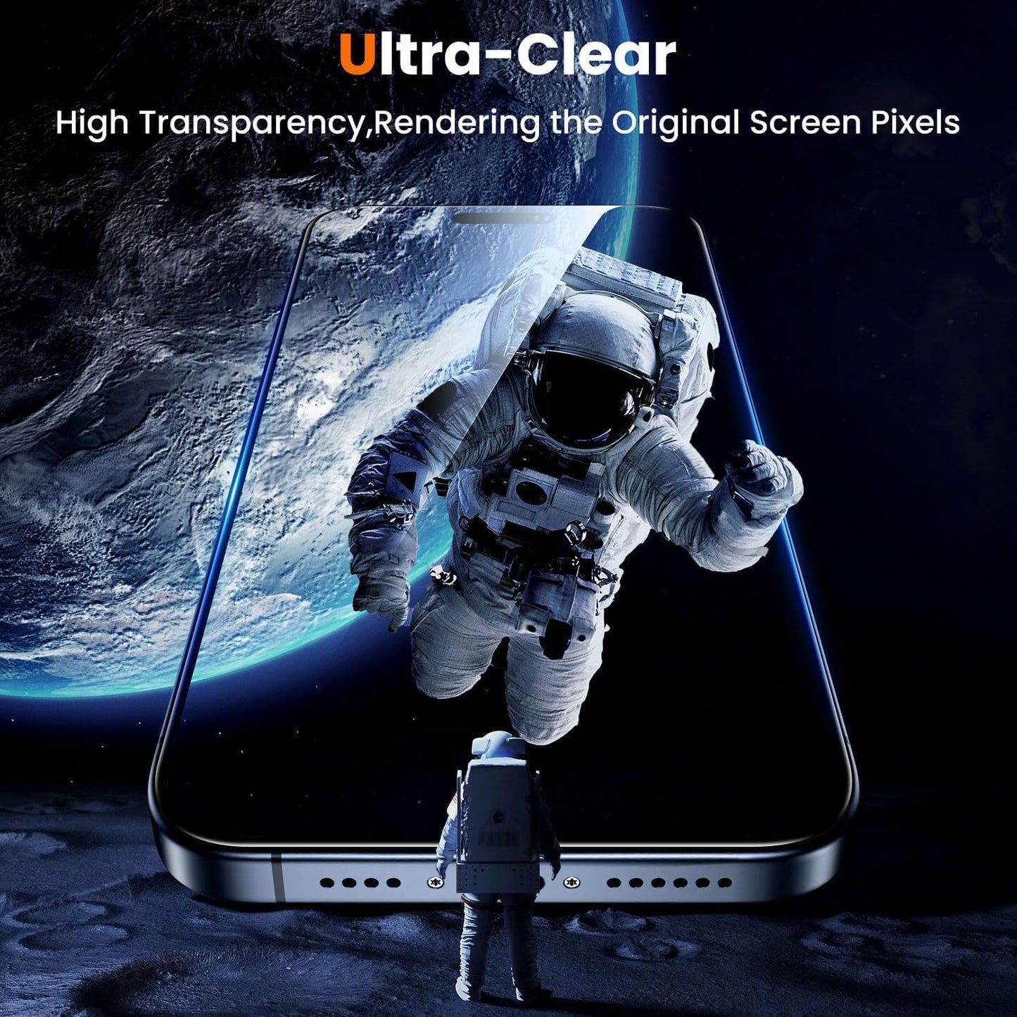 DABEN NovaArmour Tempered Glass Screen Protector Guard for iPhone 15 Pro Max, ESD - 1 Pack