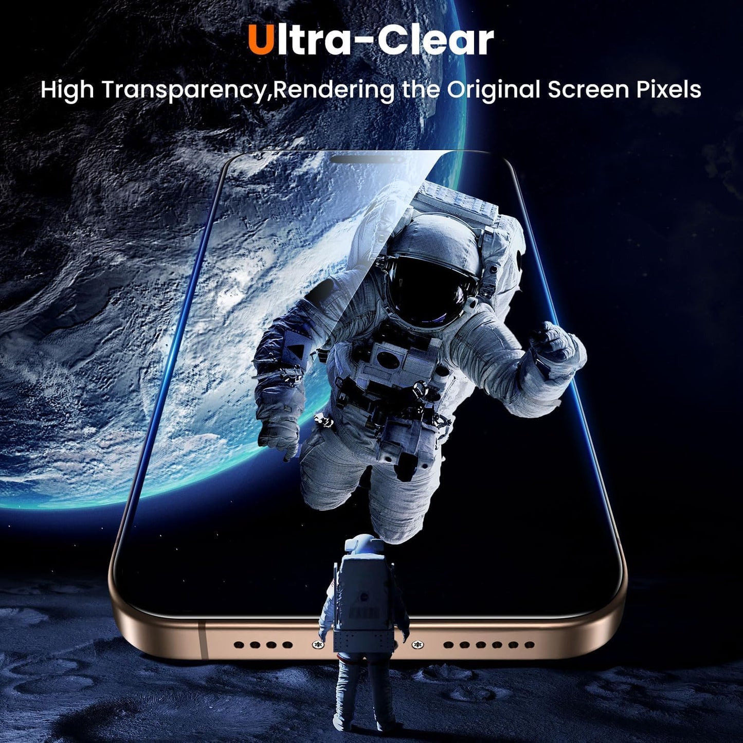DABEN NovaArmour Tempered Glass Screen Protector Guard for iPhone 16 Pro Max, ESD - 1 Pack