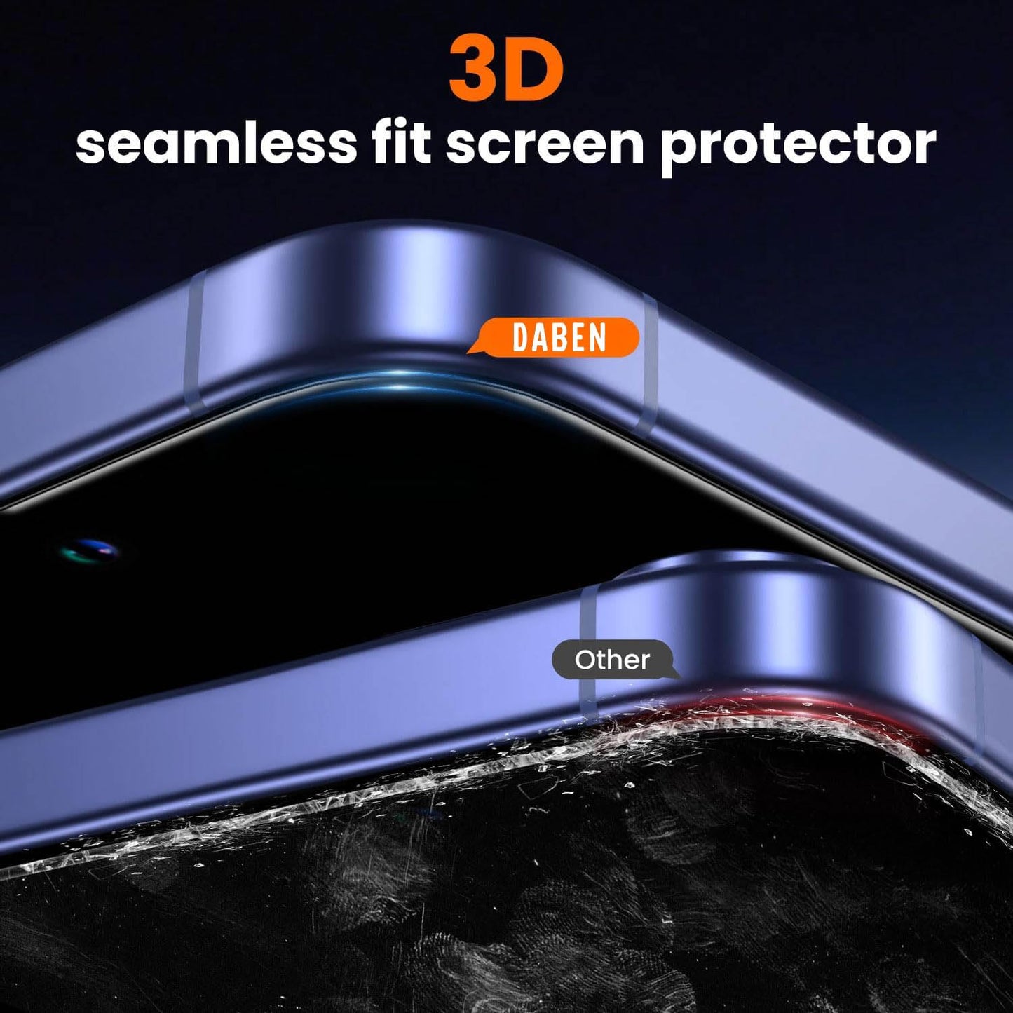 DABEN NovaArmour Tempered Glass Screen Protector Guard for iPhone 16 / iPhone 15, ESD - 1 Pack