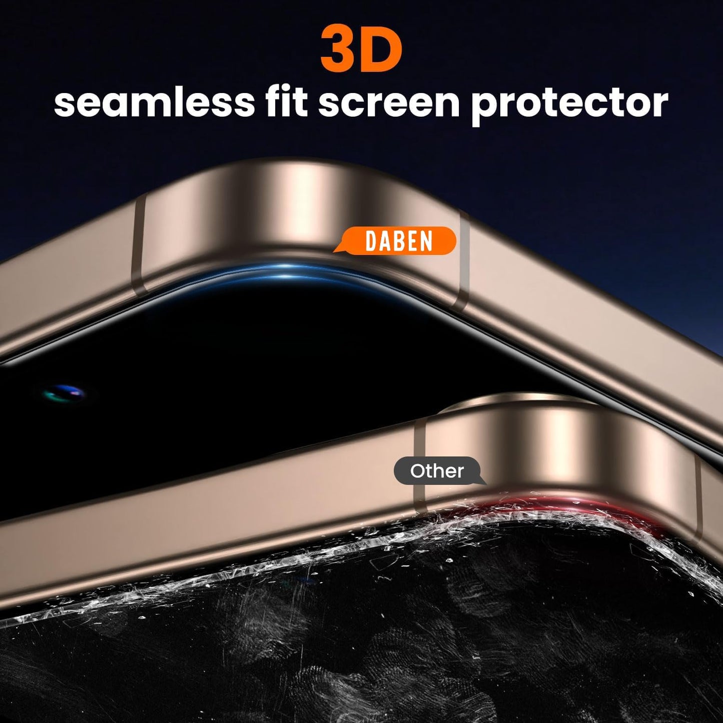 DABEN NovaArmour Tempered Glass Screen Protector Guard for iPhone 16 Pro Max, ESD - 1 Pack